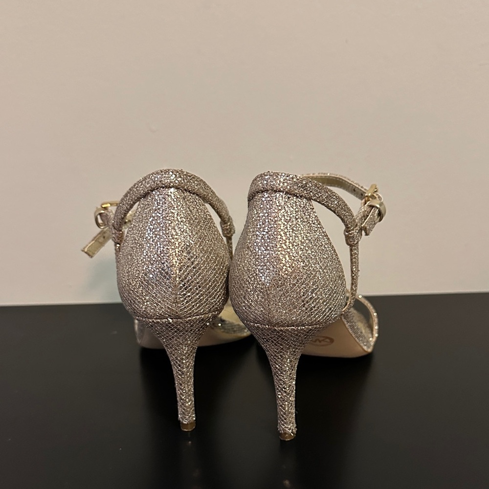 Michael Kors Glittering Silver Heels - Picture 3 of 7